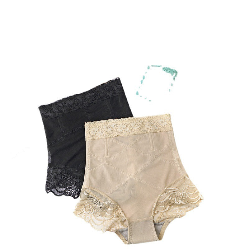 Women's High Waist Slimming Underwear with Flower Lace